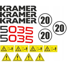 Lipdukai prie mašinos Kramer 5035, ratinio krautuvo remonto komplektas