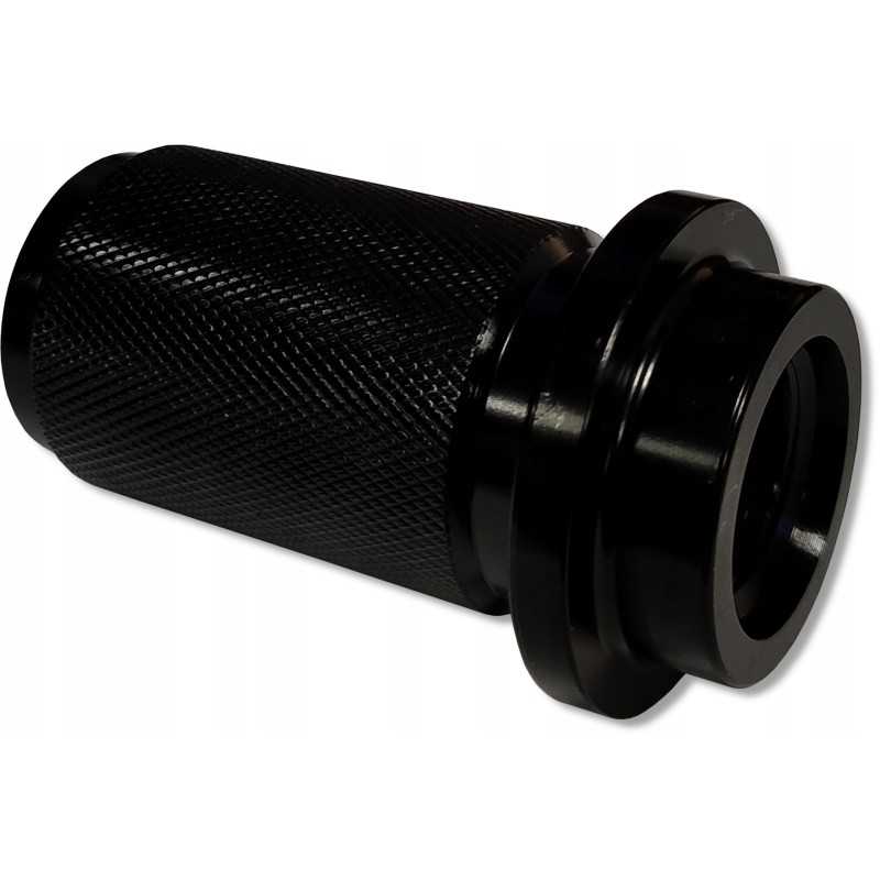 Juodas greitos jungties laikiklis euro kištukui 18 1 2