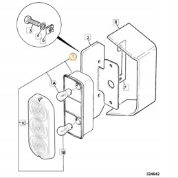 Galinis žibintas lp jcb 3cx 4cx nuo 2001 700 50018