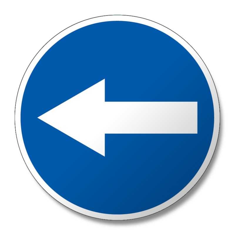 Rodyklės lipdukas aplenkti kairįjį adr sunkvežimį 12cm