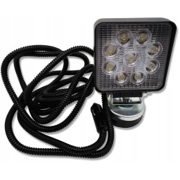 Kvadratinė darbinė lempa 9 led 12 24v 18w halogeninė