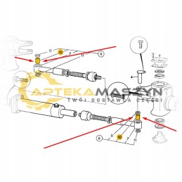 Kabelio kaiščio įvorė jcb 535s 535sx 535sxl 530s