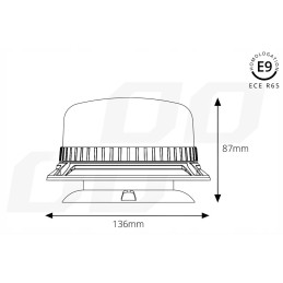 Mirksintis švyturys su LED magnetu