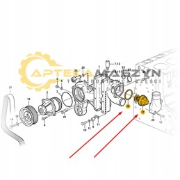 Vandens termostatas Volvo ec210c ec210d ec220d ec235c