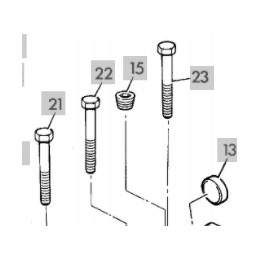 JCB Perkins galvos varžtas, pakeiskite 02 100120