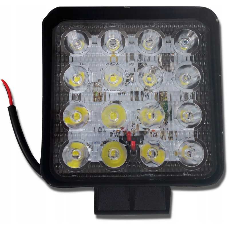 Atšvaitas LED darbo lempa kvadratas 9 32v 48w