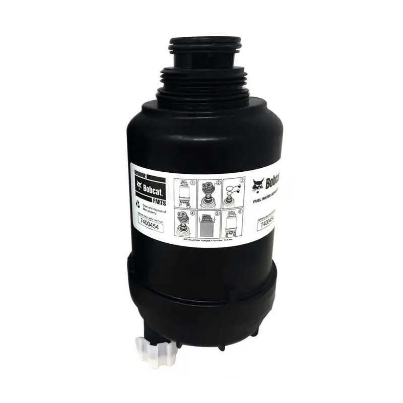Kuro filtras su separatoriumi bobcat 7400454 e32 e35 e42 e45 e50 e55 e85