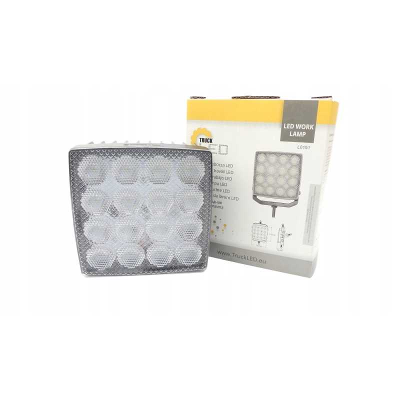Darbo lempa 16led flood 48w 12 24v 3300l halogeninė