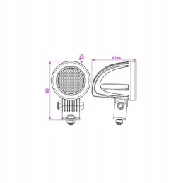 Maža užliejanti halogeninė darbinė lempa 1LED 10 30V 720lm