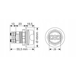 Maitinimo jungiklis, masės atjungiklis, hebel 12v 24v