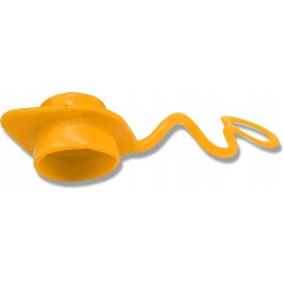 Kištuko dulkių dangtelis euro kištukui, geltonas