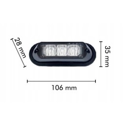 Šviestuvas 3LED 9w 12 24v r65 r10 alr