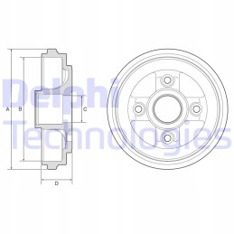 Stabdžių būgnas bf584 delphi