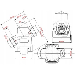 Oro filtro vožtuvas ant m22x1 5 d 35 linijos