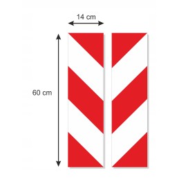 Laminuotos šviesą atspindinčios juostelės lipdukas 14x60 cm
