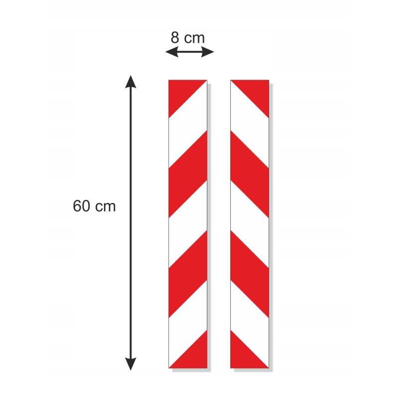 Laminuotos šviesą atspindinčios juostelės lipdukas 8x60 cm