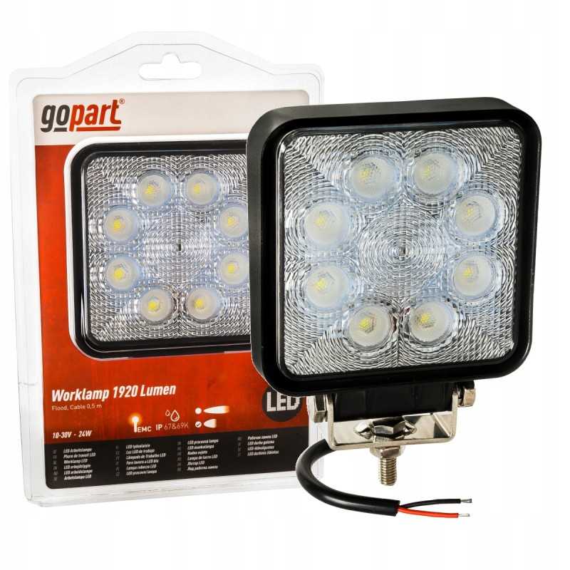 LED darbo lempa 10 30v 24w išsklaidyta šviesa