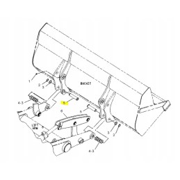 Priekinio kaušo tvirtinimo kaištis cat 428 40x180
