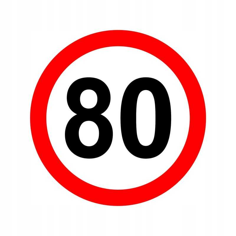 Lipdukas greičio ribojimo 80km ženklo skersmuo 20 cm