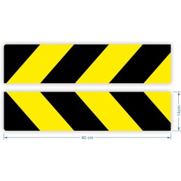 Šviesą atspindinčios juostelės lipdukai 14x60cm