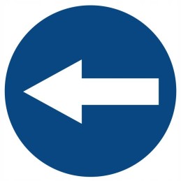 Lipdukas, draudžiantis važiuoti lenkti ženklas sr12 cm