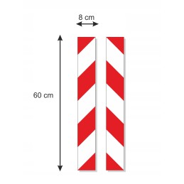 Laminuotos šviesą atspindinčios juostelės lipdukas 8x60 cm