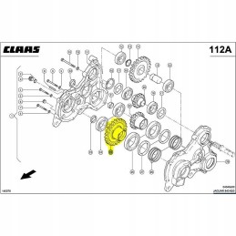 Pavarų dėžės ratas claas jaguar 800 900 z 28 9331361