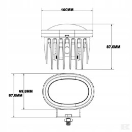 Apsauginė lemputė 9w mėlyna linija la10602