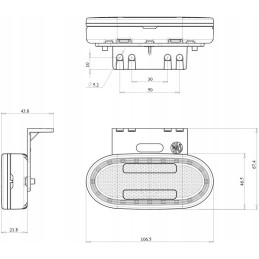 Oranžinė šoninė gabaritinė lemputė LED 12 24v sunkvežimis