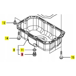 Yanmar alyvos bako kamštis vio10 vio27 sv15 sv22