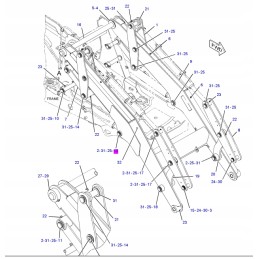 Cat ekskavatoriaus svirties pavaros kaištis 3224585