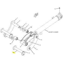 Cva minų ekskavatoriaus galinio kaušo katės kaištis
