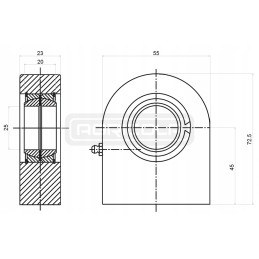 Pavaros kilpa suvirinimui su 25 mm guoliu