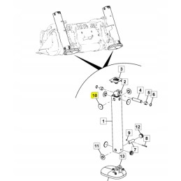 JCB ekskavatoriaus krautuvo atraminis slydimas 23 4 mm