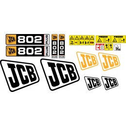 JCB 802 plus mini ekskavatoriaus laminuoti lipdukai