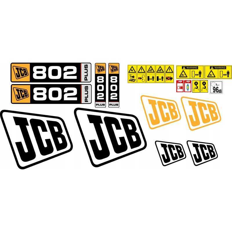 JCB 802 plus mini ekskavatoriaus laminuoti lipdukai