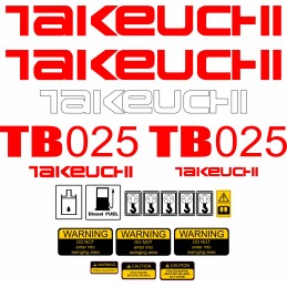 Takeuchi tb025 mini ekskavatoriaus ekskavatoriaus lipdukai