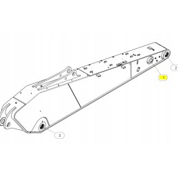 Kačių ekskavatoriaus rankos įvorė