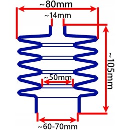 Silfonai, pneumatinio cilindro guminis dangtelis 100