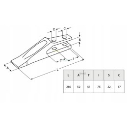 Kaušinis dantis Cat ekskavatorių krautuvams