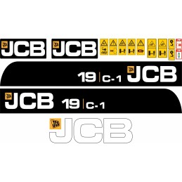 JCB 19C 1 mini ekskavatoriaus laminuoti lipdukai
