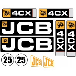 JCB 4CX laminuoti ekskavatorinio krautuvo lipdukai