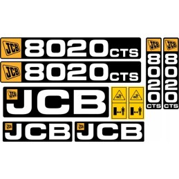 JCB 8020 cts mini ekskavatoriaus laminuoti lipdukai