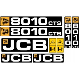 JCB 8010 cts mini ekskavatoriaus laminuoti lipdukai