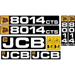 JCB 8014 cts mini ekskavatoriaus laminuoti lipdukai