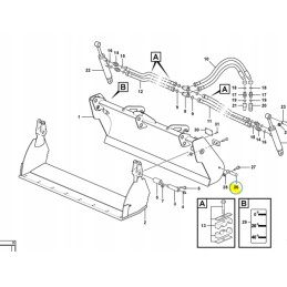 „Volvo“ ekskavatoriaus ryklio cilindro apatinis kaištis