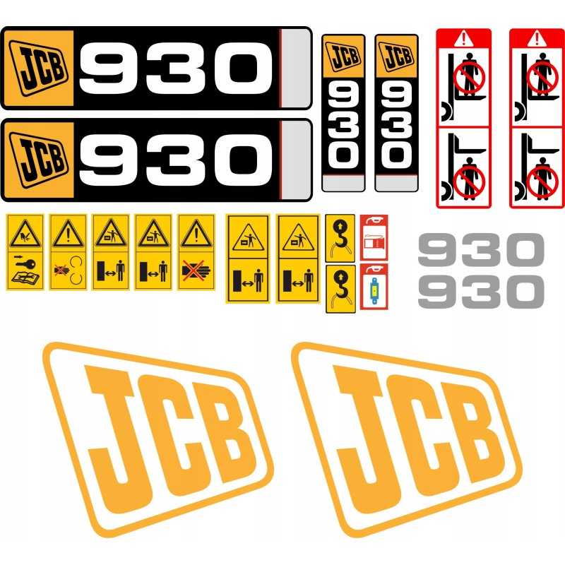 JCB 930 laminuoti šakinio krautuvo lipdukai