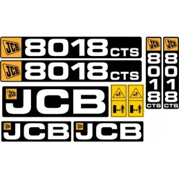 JCB 8018 cts mini ekskavatoriaus laminuoti lipdukai