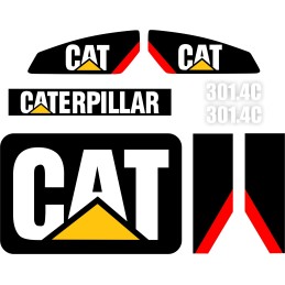 Cat 301 4c Caterpillar mini ekskavatoriaus lipdukai