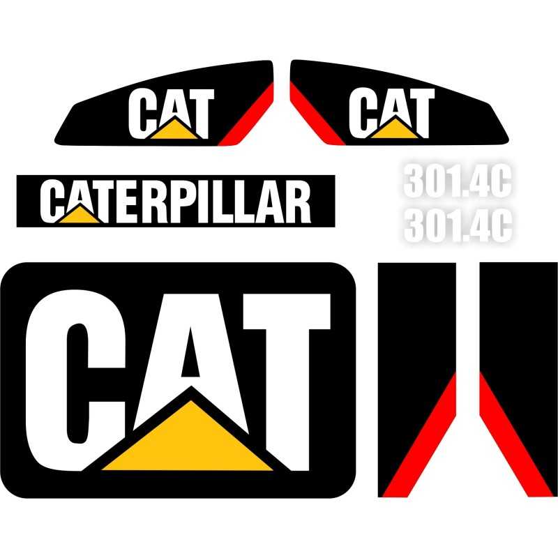 Cat 301 4c Caterpillar mini ekskavatoriaus lipdukai